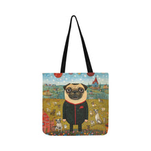 Load image into Gallery viewer, Pug&#39;s Grand Masquerade Special Lightweight Shopping Tote Bag-Accessories-Accessories, Bags, Dog Dad Gifts, Dog Mom Gifts, Pug-White-ONESIZE-2