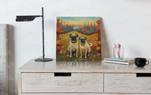 Load image into Gallery viewer, Pugs in Autumn&#39;s Embrace Framed Wall Art Poster-Art-Dog Art, Home Decor, Pug-2