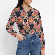 Load image into Gallery viewer, Pugs in Summer Bloom Women&#39;s Shirt-2