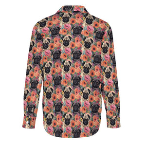 Pugs in Summer Bloom Women's Shirt-7