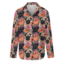 Load image into Gallery viewer, Pugs in Summer Bloom Women&#39;s Shirt-S-White-1