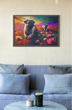 Load image into Gallery viewer, Pugs in Twilight Bloom Wall Art Poster-Art-Dog Art, Home Decor, Poster, Pug-6