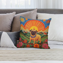 Load image into Gallery viewer, Pug&#39;s Paradise Plush Pillow Case-Cushion Cover-Dog Dad Gifts, Dog Mom Gifts, Home Decor, Pillows, Pug-2