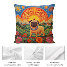 Load image into Gallery viewer, Pug&#39;s Paradise Plush Pillow Case-Cushion Cover-Dog Dad Gifts, Dog Mom Gifts, Home Decor, Pillows, Pug-5