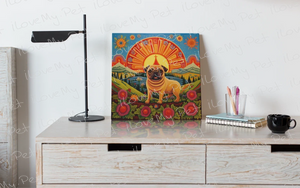 Pug's Radiance Framed Wall Art Poster-Art-Dog Art, Home Decor, Pug-2