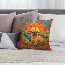 Load image into Gallery viewer, Pug&#39;s Radiance Plush Pillow Case-Cushion Cover-Dog Dad Gifts, Dog Mom Gifts, Home Decor, Pillows, Pug-2