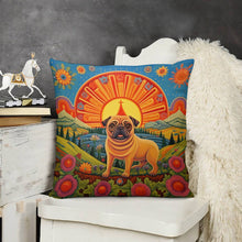 Load image into Gallery viewer, Pug&#39;s Radiance Plush Pillow Case-Cushion Cover-Dog Dad Gifts, Dog Mom Gifts, Home Decor, Pillows, Pug-3