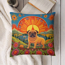 Load image into Gallery viewer, Pug&#39;s Radiance Plush Pillow Case-Cushion Cover-Dog Dad Gifts, Dog Mom Gifts, Home Decor, Pillows, Pug-4