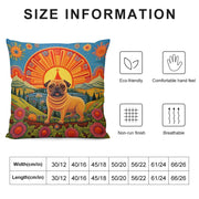 Pug's Radiance Plush Pillow Case-Cushion Cover-Dog Dad Gifts, Dog Mom Gifts, Home Decor, Pillows, Pug-6