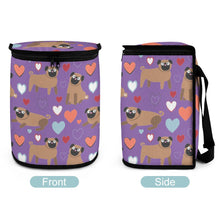 Load image into Gallery viewer, Pugs with Multicolor Hearts Multipurpose Car Storage Bag-11