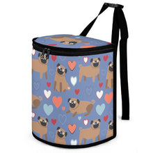 Load image into Gallery viewer, Pugs with Multicolor Hearts Multipurpose Car Storage Bag-ONE SIZE-CornflowerBlue-12
