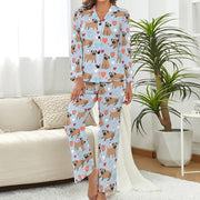 Pugs with Multicolor Hearts Pajamas Set for Women - 4 Colors-Pajamas-Apparel, Pajamas, Pug-10