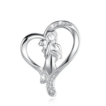 Load image into Gallery viewer, Puppy Eyes Golden Retriever CZ Heart Necklace for Dog Lovers-without chain-7