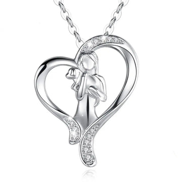 Puppy Eyes Golden Retriever Cz Heart Necklace For Dog Lovers 360x