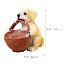Load image into Gallery viewer, Puppy Love Yellow Labrador Storage Basket Resin Statue-6