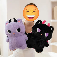 Load image into Gallery viewer, Purple Grumpy Cat Soft Toy - Halloween Cat Plush - Big Eyes and Devil Horns-Stuffed Animals-Cat Memorial Gifts,Stuffed Animal-7