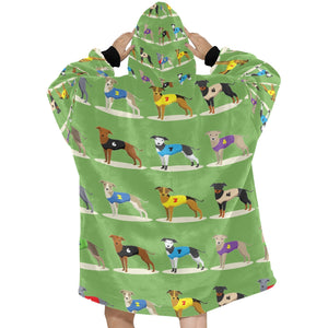 Racing Greyhound / Whippet Love Blanket Hoodie for Women-Blanket-Apparel, Blanket Hoodie, Blankets, Greyhound, Whippet-10