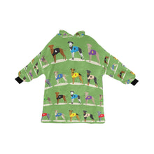 Load image into Gallery viewer, Racing Greyhound / Whippet Love Blanket Hoodie for Women-Blanket-Apparel, Blanket Hoodie, Blankets, Greyhound, Whippet-DarkSeaGreen-ONE SIZE-6