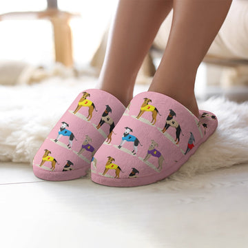 Racing Greyhound Whippet Womens Cotton Mop Slippers 16 360x