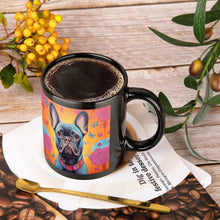Load image into Gallery viewer, Radiant Bloom Black French Bulldog Coffee Mug-3