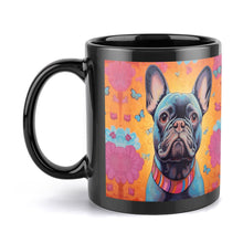 Load image into Gallery viewer, Radiant Bloom Black French Bulldog Coffee Mug-5