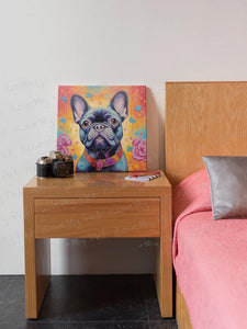Radiant Bloom Black French Bulldog Wall Art Poster-Art-Dog Art, French Bulldog, Home Decor, Poster-3