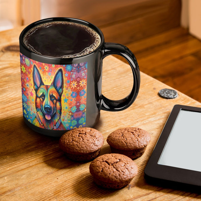 Radiant Guardian German Shepherd Coffee Mug-ONE SIZE-Black-1