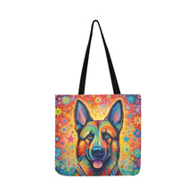 Load image into Gallery viewer, Radiant Guardian German Shepherd Shopping Tote Bag-Accessories-Accessories, Bags, Dog Dad Gifts, Dog Mom Gifts, German Shepherd-White-ONESIZE-1