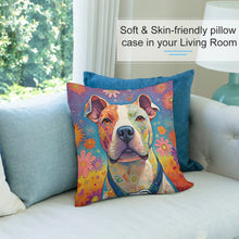 Load image into Gallery viewer, Radiant Love Pit Bull Plush Pillow Case-Cushion Cover-Dog Dad Gifts, Dog Mom Gifts, Home Decor, Pillows, Pit Bull-7