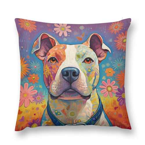 Radiant Love Pit Bull Plush Pillow Case-Cushion Cover-Dog Dad Gifts, Dog Mom Gifts, Home Decor, Pillows, Pit Bull-12 