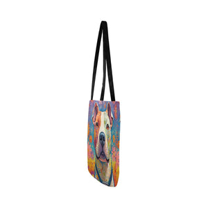 Radiant Love Pit Bull Special Lightweight Shopping Tote Bag-Accessories-Accessories, Bags, Dog Dad Gifts, Dog Mom Gifts, Pit Bull-White-ONESIZE-4