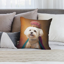 Load image into Gallery viewer, Radiant Raja Maltese Plush Pillow Case-Cushion Cover-Dog Dad Gifts, Dog Mom Gifts, Home Decor, Maltese, Pillows-2
