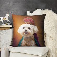 Load image into Gallery viewer, Radiant Raja Maltese Plush Pillow Case-Cushion Cover-Dog Dad Gifts, Dog Mom Gifts, Home Decor, Maltese, Pillows-3