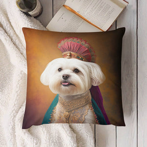 Radiant Raja Maltese Plush Pillow Case-Cushion Cover-Dog Dad Gifts, Dog Mom Gifts, Home Decor, Maltese, Pillows-4