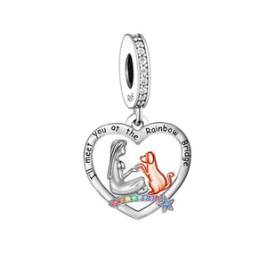 Rainbow Bridge Labrador Silver Charm Pendant-Dog Themed Jewellery-Jewellery, Labrador, Pendant-2