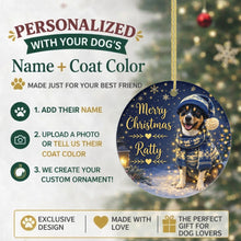 Load image into Gallery viewer, Rat Terrier Christmas Ornament - Cozy Winter Pet Portrait Design - Personalize with Photo and Name-Christmas Ornament-Christmas,Christmas Ornament,Personalize Artwork,Rat Terrier-2