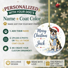Load image into Gallery viewer, Rat Terrier Christmas Ornament - Cozy Winter Pet Portrait Design - Personalize with Photo and Name-Christmas Ornament-Christmas,Christmas Ornament,Personalize Artwork-2