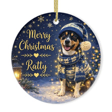 Load image into Gallery viewer, Rat Terrier Christmas Ornament - Cozy Winter Pet Portrait Design - Personalize with Photo and Name-Christmas Ornament-Christmas,Christmas Ornament,Personalize Artwork,Rat Terrier-3