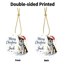 Load image into Gallery viewer, Rat Terrier Christmas Ornament - Cozy Winter Pet Portrait Design - Personalize with Photo and Name-Christmas Ornament-Christmas,Christmas Ornament,Personalize Artwork-4