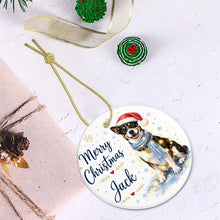 Load image into Gallery viewer, Rat Terrier Christmas Ornament - Cozy Winter Pet Portrait Design - Personalize with Photo and Name-Christmas Ornament-Christmas,Christmas Ornament,Personalize Artwork-6