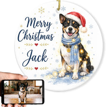 Load image into Gallery viewer, Rat Terrier Christmas Ornament - Cozy Winter Pet Portrait Design - Personalize with Photo and Name-Christmas Ornament-Christmas,Christmas Ornament,Personalize Artwork-1