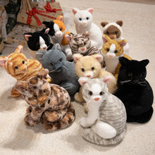Load image into Gallery viewer, Realistic American Shorthair Cat Plush - Grey and White Tabby Coat - Precious Lifelike Kitty-28