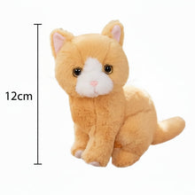 Load image into Gallery viewer, Realistic American Shorthair Cat Plush Toy - Orange and White - Sitting with Pink Nose-4