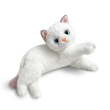 Load image into Gallery viewer, Realistic American Shorthair Cat Plush Toy - White - Stretching with Pink Nose