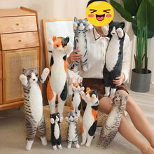 Load image into Gallery viewer, Realistic American Shorthair Cat Plushie - Gray and White Striped Tabby - Standing with Pink Paw Pads-12