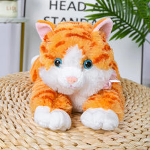 Load image into Gallery viewer, Realistic American Shorthair Cat Plushie - Orange and White Tabby - Blue Eyes with Pink Bow-5-20cm-1
