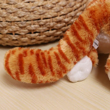 Load image into Gallery viewer, Realistic American Shorthair Cat Plushie - Orange and White Tabby - Lying with Pink Inner Ears-12
