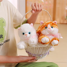 Load image into Gallery viewer, Realistic American Shorthair Cat Plushie - Orange and White Tabby - Lying with Pink Inner Ears-3