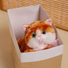 Load image into Gallery viewer, Realistic American Shorthair Cat Plushie - Orange and White Tabby - Lying with Pink Inner Ears-4