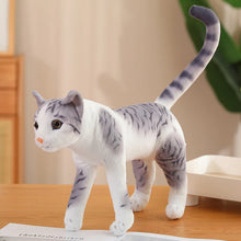 Load image into Gallery viewer, Realistic American Shorthair Cat Soft Toy - Gray and White Striped Tabby - Standing with Upright Tail-Stuffed Animals-British Shorthair Cat,Cat Memorial Gifts,Stuffed Animal-6